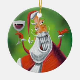 Ornamento De Cerâmica Papai Noel