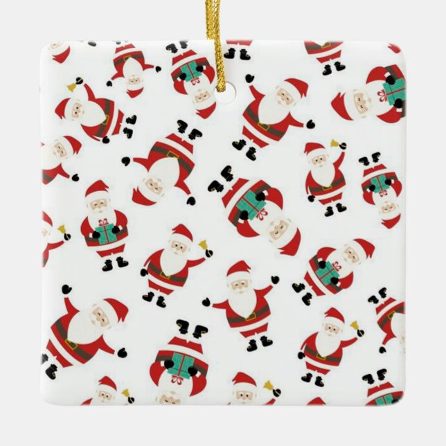 Ornamento De Cerâmica Papai Noel (Frente)