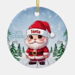 Ornamento De Cerâmica Papai Noel