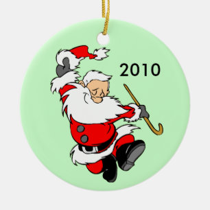 Ornamento De Cerâmica Papai noel 2010 da dança