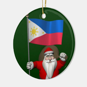 Ornamento De Cerâmica Papai Noel, Alferes Das Filipinas