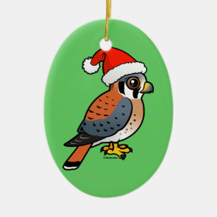 Ornamento De Cerâmica Papai noel americano do Kestrel