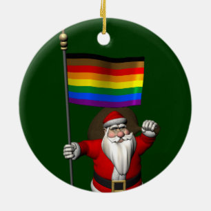 Ornamento De Cerâmica Papai Noel apóia Comunidade Filadense