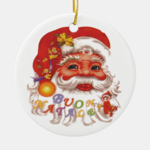 Ornamento De Cerâmica Papai Noel bonito