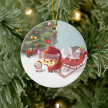 Papai Noel com Árvore de Natal