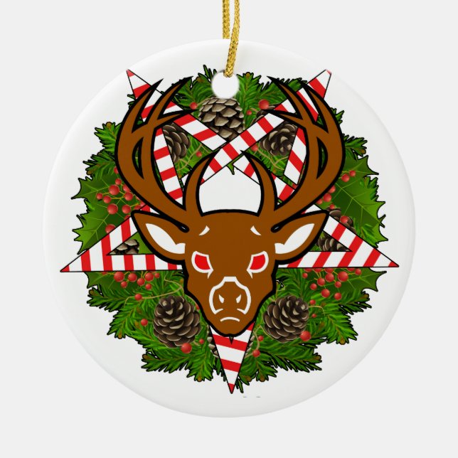 Ornamento De Cerâmica Papai noel da saraiva (Frente)