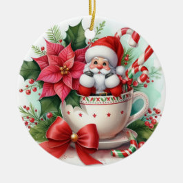 Ornamento De Cerâmica Papai Noel de xícara 6