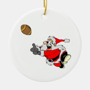 Ornamento De Cerâmica Papai noel do futebol