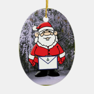 Ornamento De Cerâmica Papai noel do pedreiro na neve