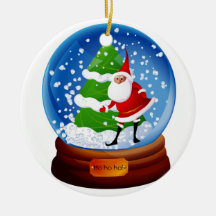 Papai Noel e árvore de Natal em globo de neve Adic