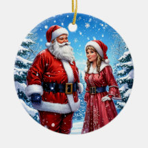 Papai Noel e Sra. Claus festivos