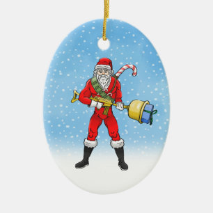 Ornamento De Cerâmica Papai Noel Feliz Natal Parte 2