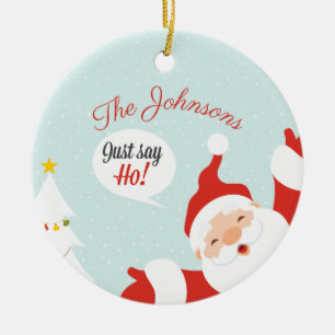 Ornamento De Cerâmica Papai Noel Natal Fofo