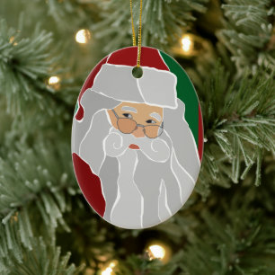 Ornamento De Cerâmica Papai Noel Personalizado