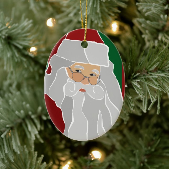 Ornamento De Cerâmica Papai Noel Personalizado (Árvore)