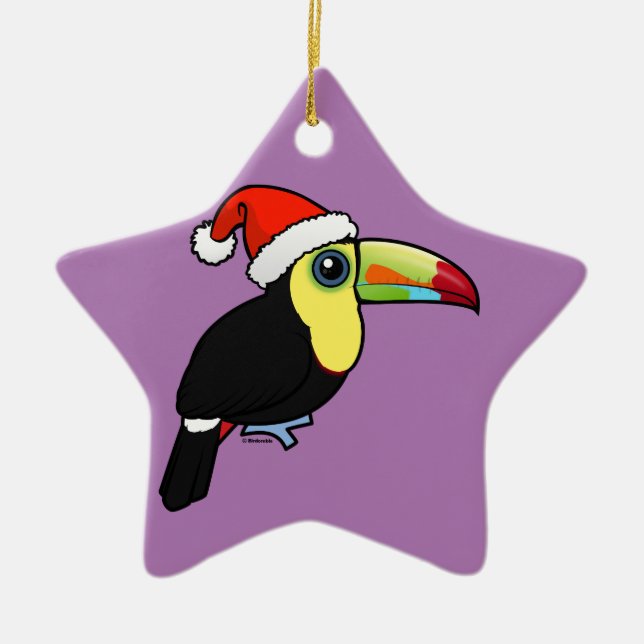 Ornamento De Cerâmica papai noel Quilha-faturado de Toucan (Frente)