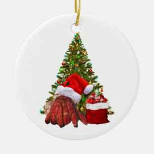 Ornamento De Cerâmica Papais noeis Caranguejo Engraçado Natal Hermit Cra