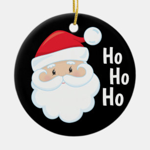Ornamento De Cerâmica Papais noeis De Ho Ho Face Feriados De Natal Verme