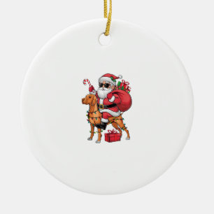 Ornamento De Cerâmica Papais noeis de Iluminação do Xmas no Natal de Viz