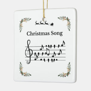 Ornamento De Cerâmica Papais noeis De Música De Natal