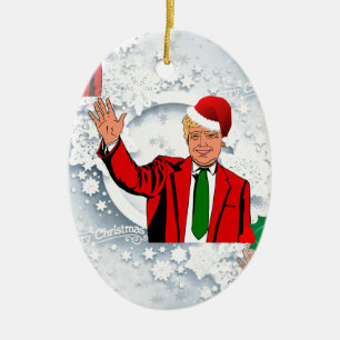Ornamento De Cerâmica papais noeis de natal donald trump