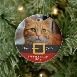 Ornamento De Cerâmica Papais noeis de Natal engraçados Foto e nome perso