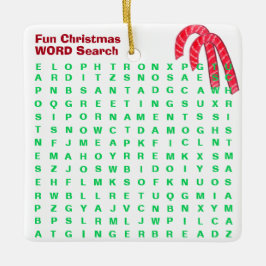 Ornamento De Cerâmica Papais noeis de Natal Mini 15 Palavras-Quebra-cabe