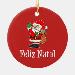 Ornamento De Cerâmica Papais noeis de Natal Portugueses de Feliz Natal (