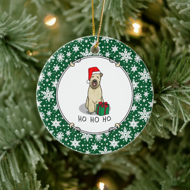 Ornamento De Cerâmica Papais noeis de Natal Rochados Terrier (sem carne) (Árvore)