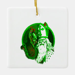 Ornamento De Cerâmica papais noeis de nicho de rua krampus de natal feio