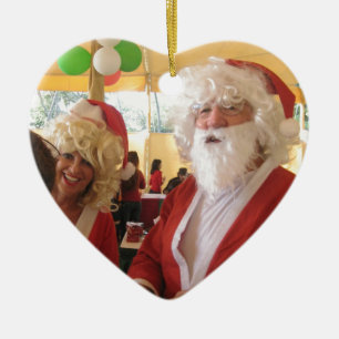 Ornamento De Cerâmica Papais noeis e Celebração de Natal da Sra. Claus -