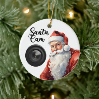 Ornamento De Cerâmica Papais noeis Engraçados Cam Christmas