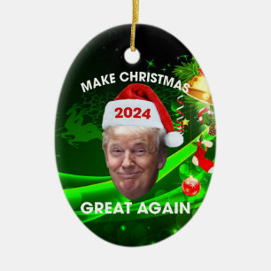 Ornamento De Cerâmica Papais noeis Engraçados Trump 2024 Tornem Excelen