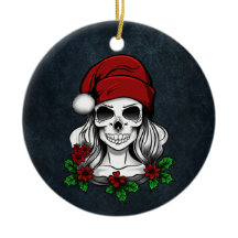 Papais noeis Gótica Whimsical Natal Skull