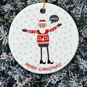 Ornamento De Cerâmica Papais noeis hipsteres