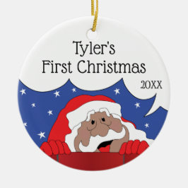 Ornamento De Cerâmica Papais noeis natalinos de cores