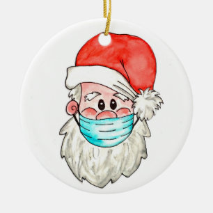 Ornamento De Cerâmica Papais noeis no Facebook, árvore de Natal