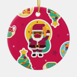 Ornamento De Cerâmica papais noeis pretos de máscara de espuma