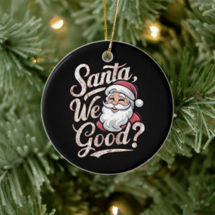 Ornamento De Cerâmica Papais noeis Que Estamos Bem? Crianças Natal Engra