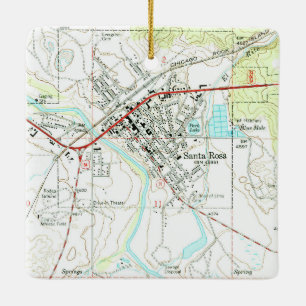 Ornamento De Cerâmica Papais noeis Rosa NM Vintage Topo