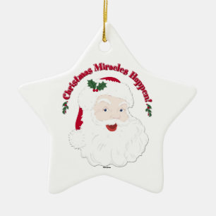 Ornamento De Cerâmica Papais noeis Vintage Os Milagres De Natal Acontece