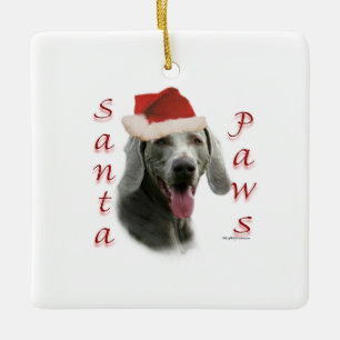 Ornamento De Cerâmica Papais noeis Weimaraner