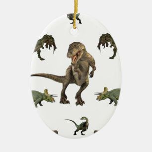 Ornamento De Cerâmica Papel De Lavagem Do Dinossauro