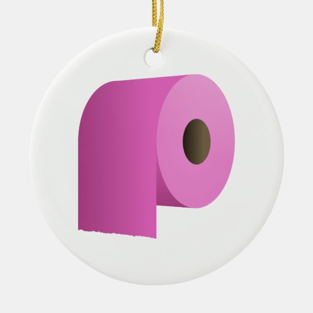 Ornamento De Cerâmica Papel higiênico (Frente)