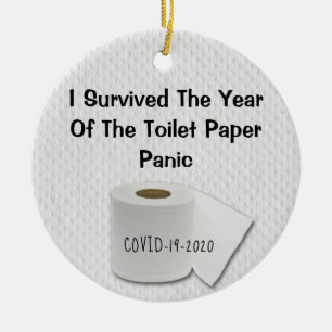 Ornamento De Cerâmica Papel higiênico de ano ruim engraçado 2020 no Na