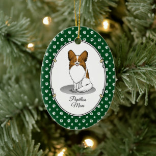 Ornamento De Cerâmica Papillon Mãe Papillon Mamãe (branco e elegante) Ca