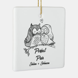 Ornamento De Cerâmica Par perfeito personalizado casal