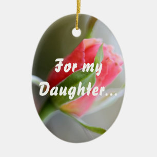 Ornamento De Cerâmica Para minha filha: Estada forte na fé (1 Timothy 4
