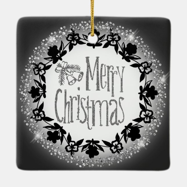 Ornamento De Cerâmica para navidad con decoración (Verso)