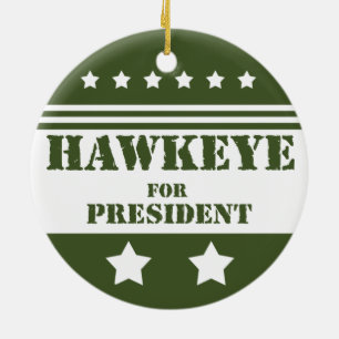 Ornamento De Cerâmica Para o presidente Hawkeye